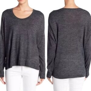 Madewell Southstar Sweater Wool Blend Heather Ebony Gray, Size Small